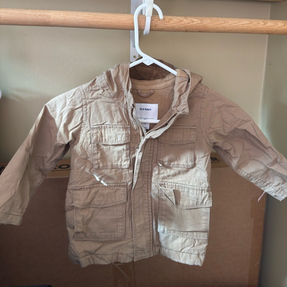 Old Navy Khaki Hooded Jacket
